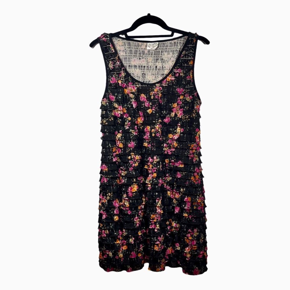 Free People Floral Ruffle Mini Dress